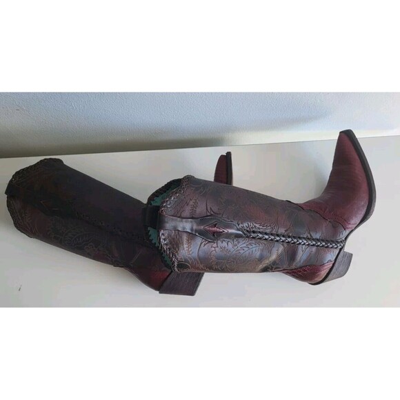 Corral Women's Faded Burgundy Lizard Western Cowgirl Boots Size 8M - Picture 6 of 13